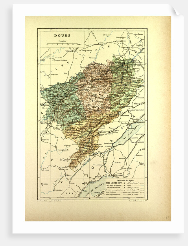 Map of Doubs France by Anonymous