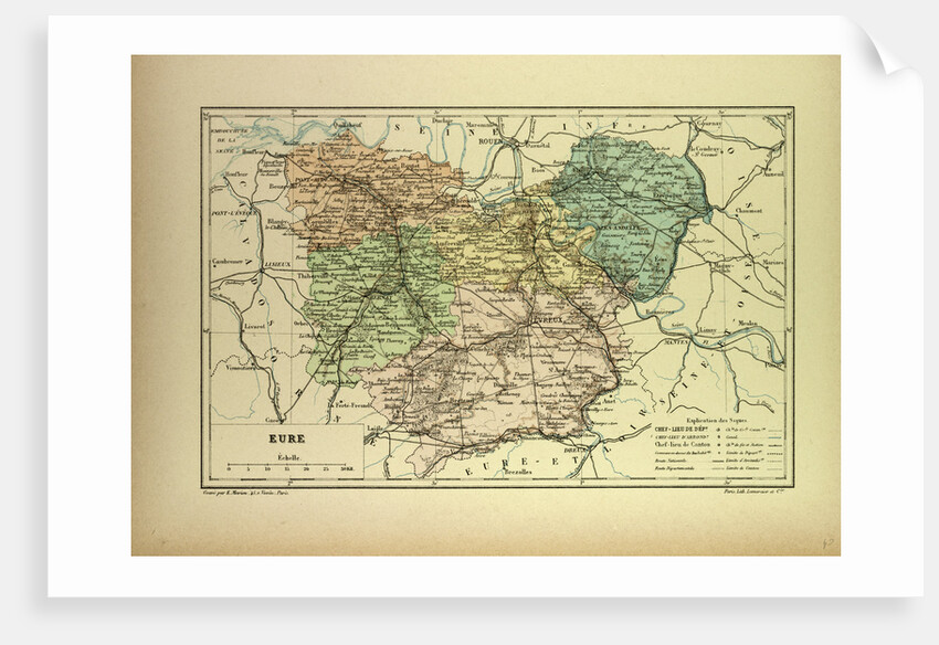 Map of Eure France by Anonymous