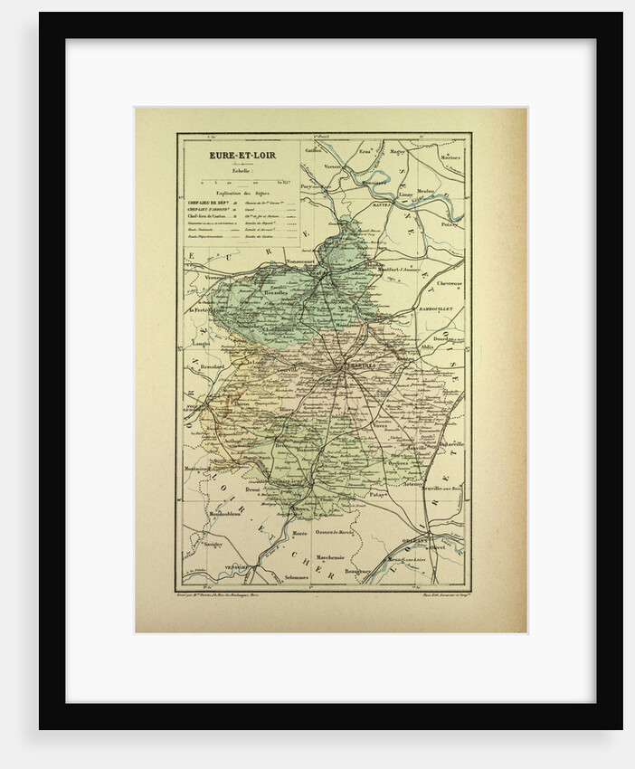Map of Eure-Et-Loire France by Anonymous