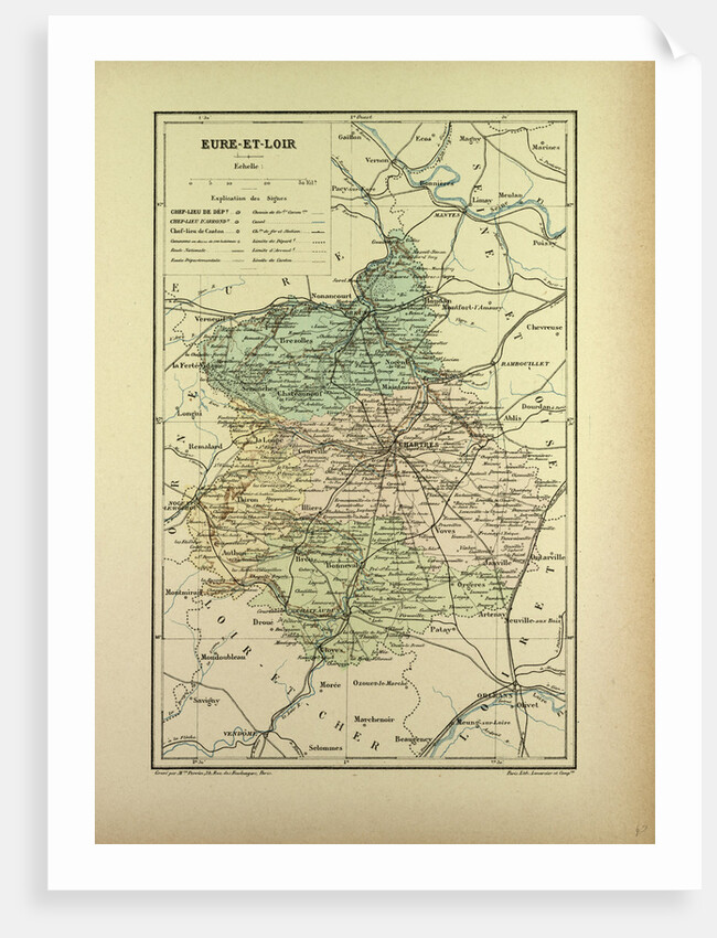 Map of Eure-Et-Loire France by Anonymous