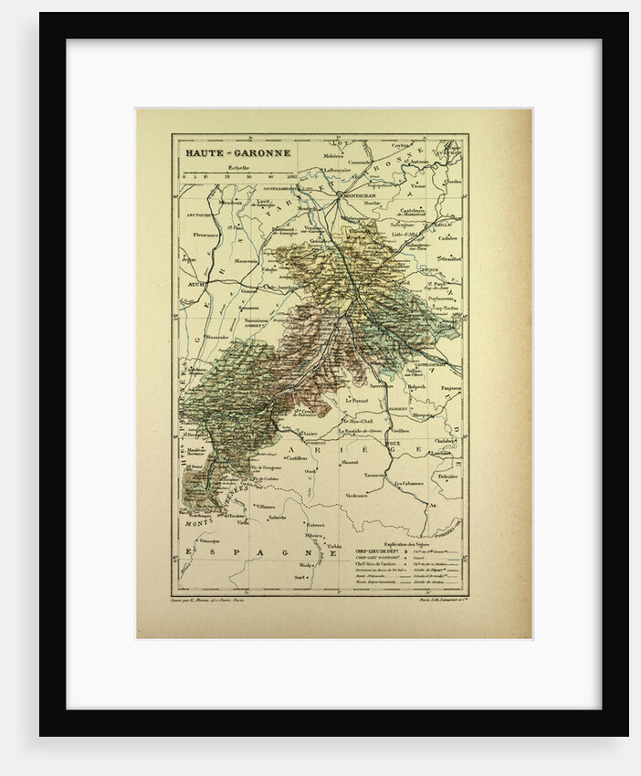 Map of Haute-Garonne France by Anonymous