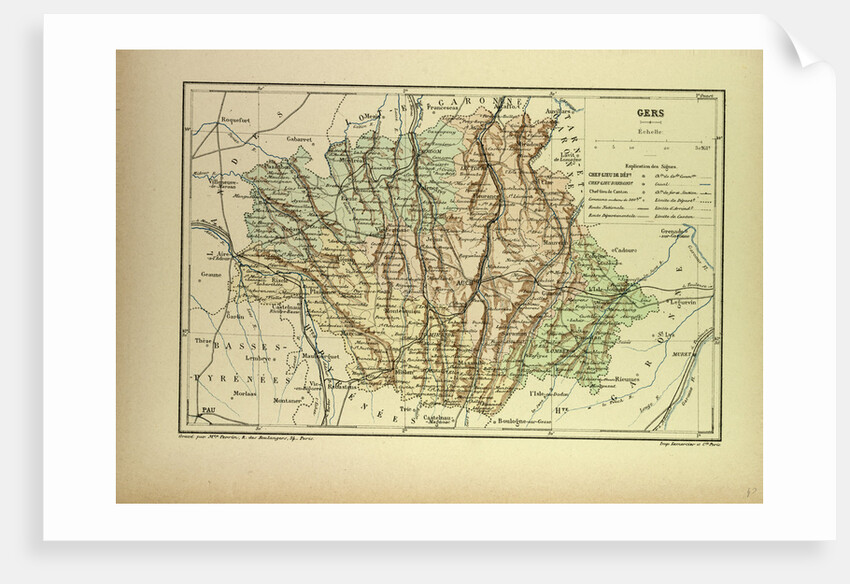 Map of Gers France by Anonymous
