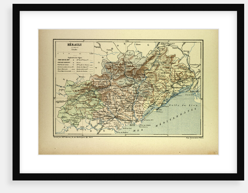 Map of Hérault France by Anonymous