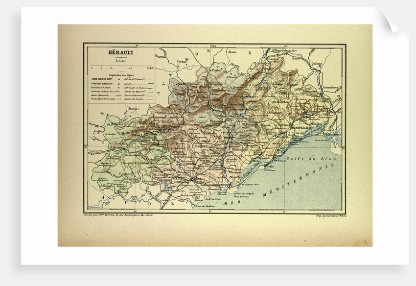 Map of Hérault France by Anonymous