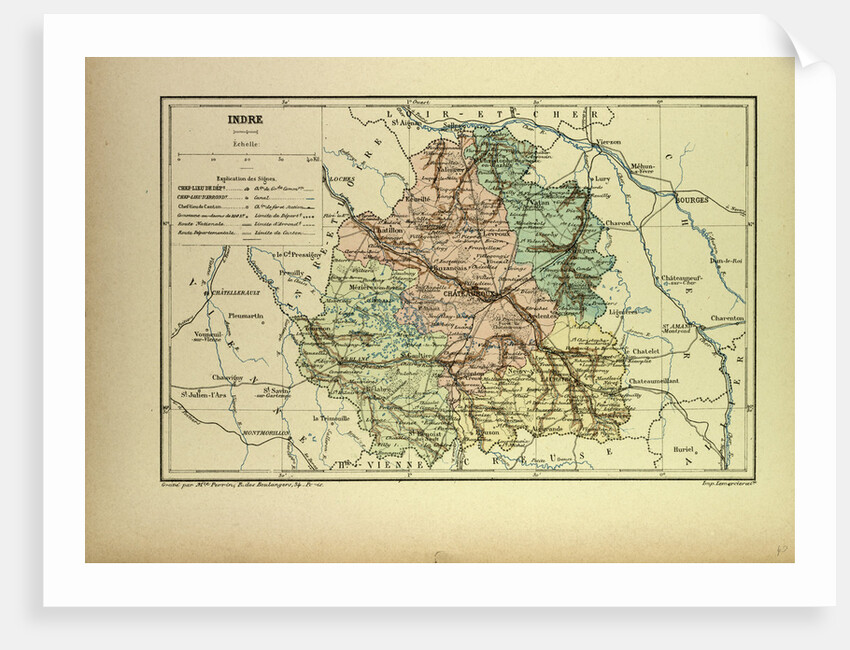 Map of Indre France by Anonymous