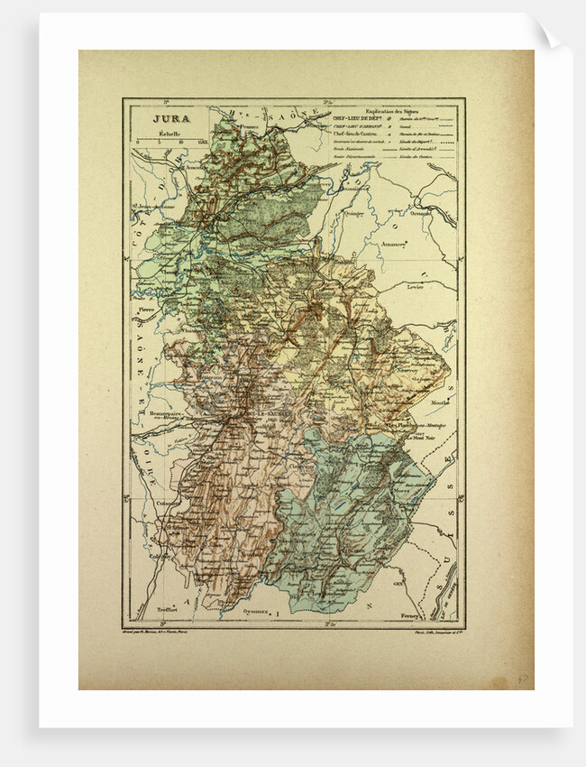Map of Jura France by Anonymous