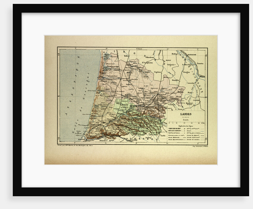 Map of Landes France by Anonymous