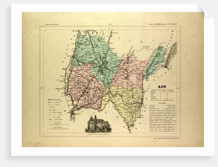 Map of Ain France by Anonymous