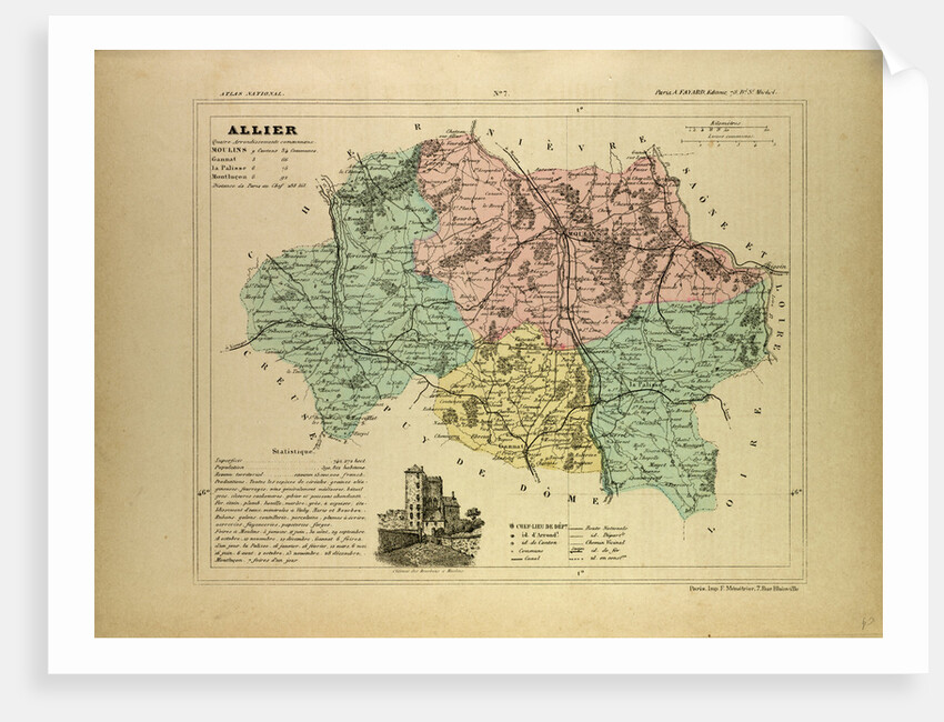 Map of Allier France by Anonymous