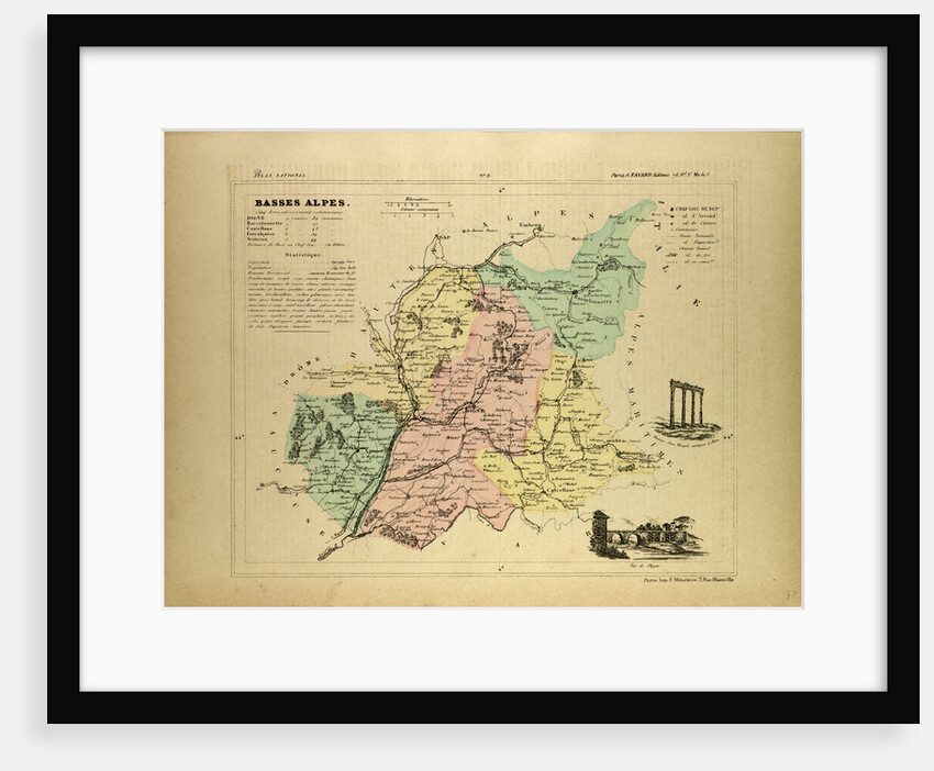 Map of Basses Alpes France by Anonymous