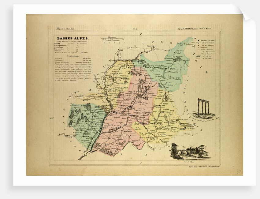 Map of Basses Alpes France by Anonymous