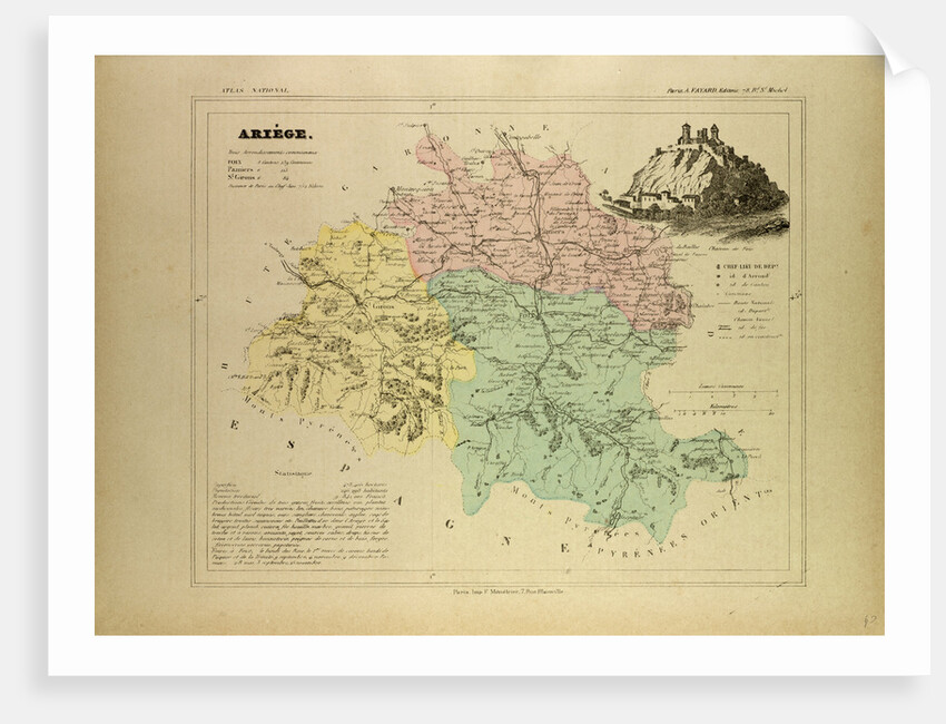 Map of Ariége France by Anonymous