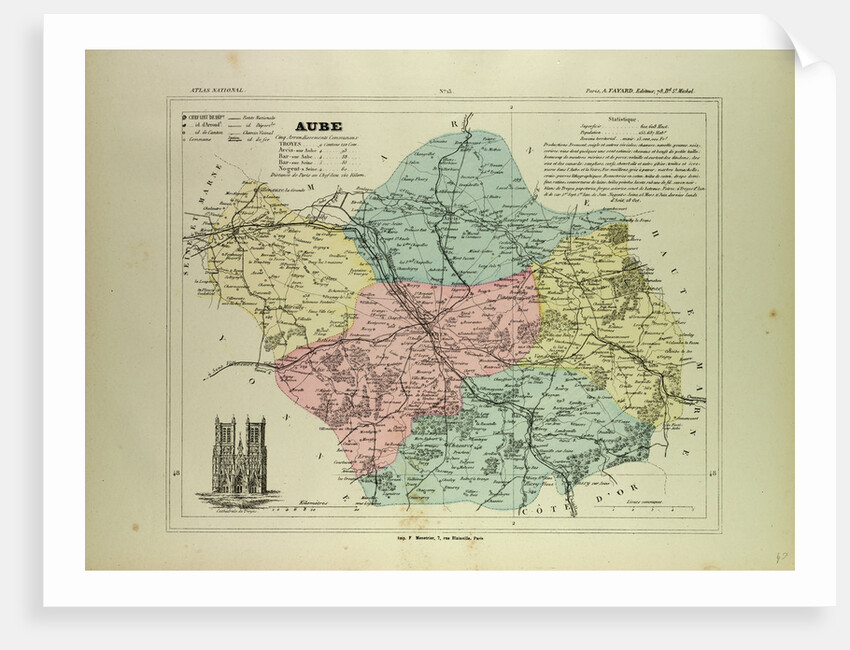 Map of Aube France by Anonymous