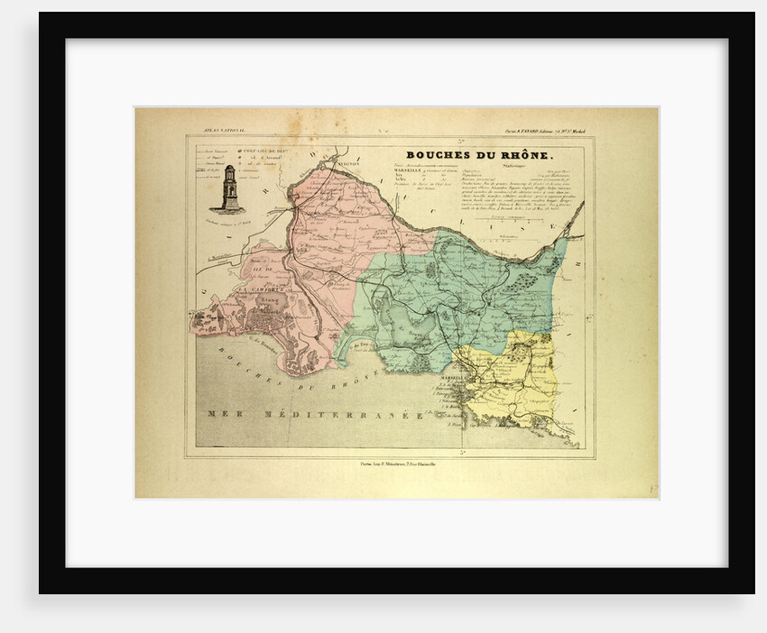 Map of Bouches Du Rhône France by Anonymous