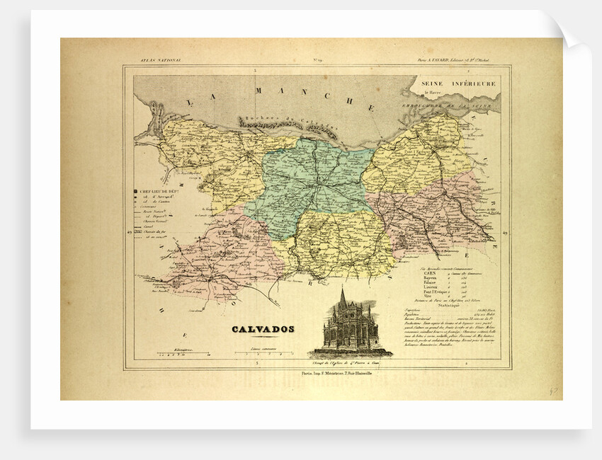 Map of Calvados France by Anonymous