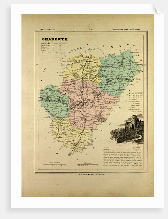Map of Charente France by Anonymous