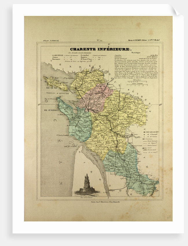 Map of Charente Inférieure France by Anonymous