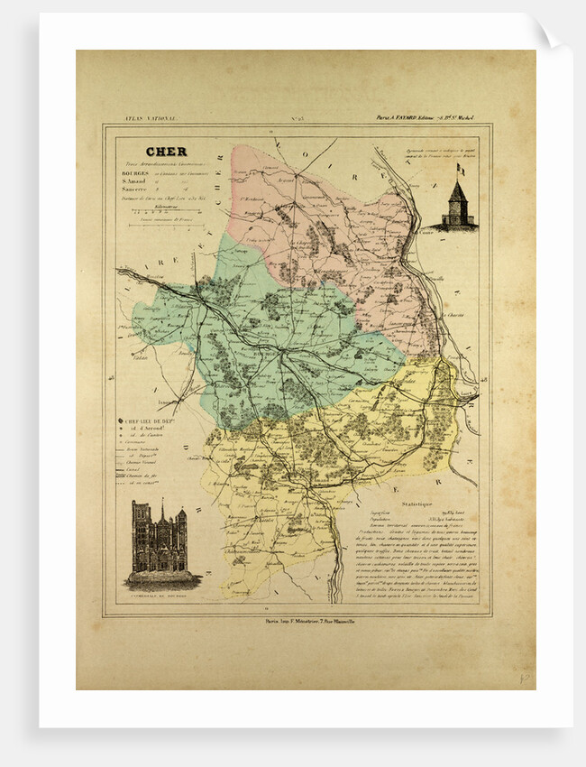 Map of Cher France by Anonymous