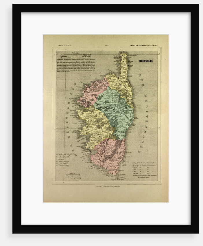 Map of Corse France by Anonymous