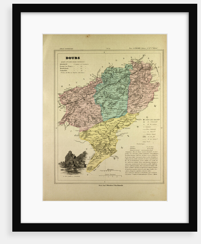 Map of Doubs France by Anonymous