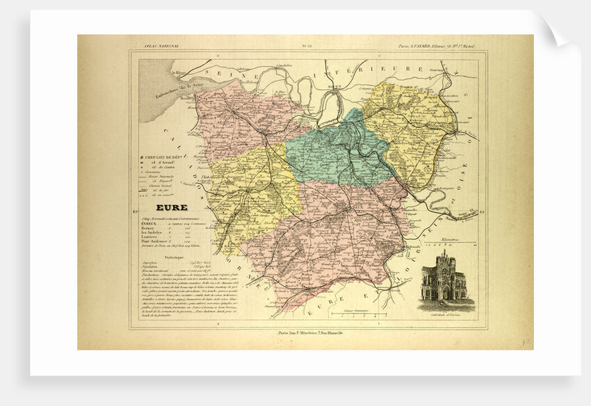 Map of Eure France by Anonymous