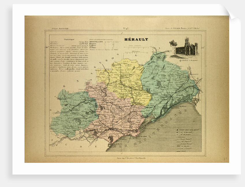 Map of Hérault France by Anonymous