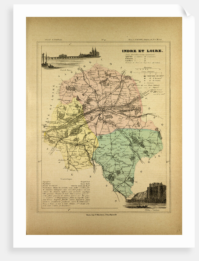Map of Indre Et Loire France by Anonymous