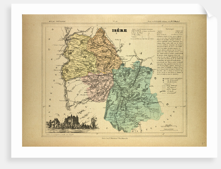 Map of Isère France by Anonymous