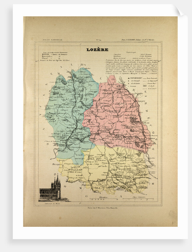 Map of Lozère France by Anonymous