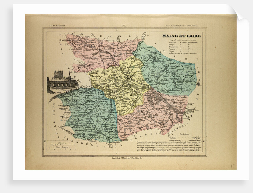 Map of Maine Et Loire France by Anonymous
