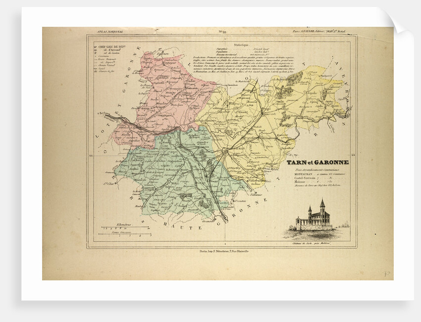 Map of Tarn Et Garonne France by Anonymous