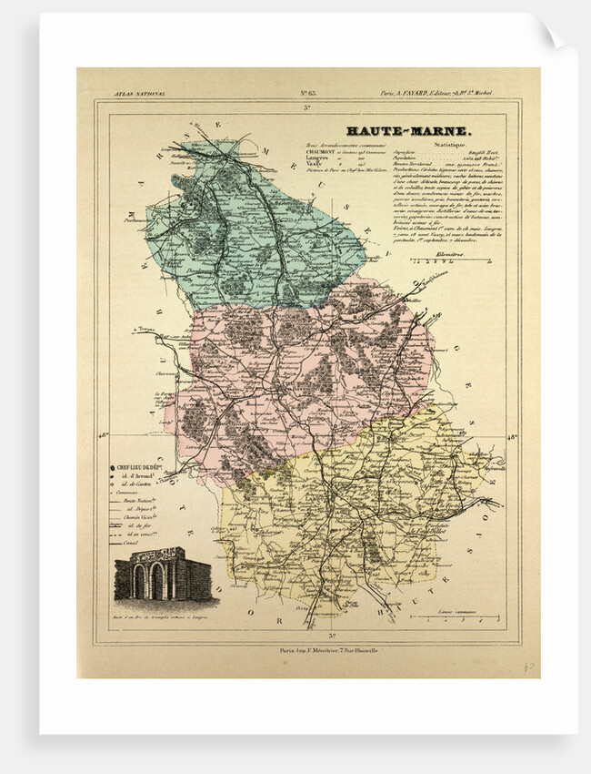 Map of Haute-Marne France by Anonymous
