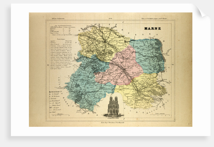 Map of Marne France by Anonymous