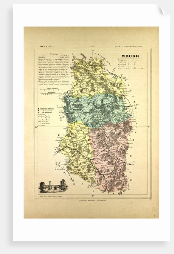 Map of Meuse France by Anonymous