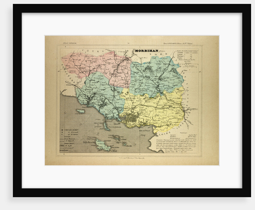 Map of Morbihan France by Anonymous