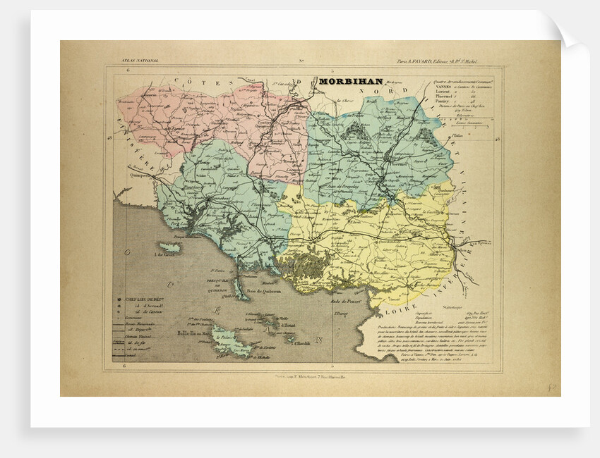 Map of Morbihan France by Anonymous