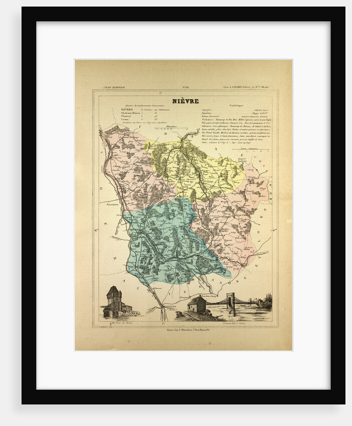 Map of Nièvre France by Anonymous