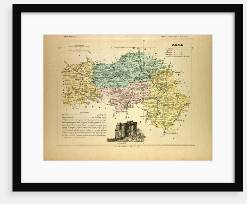 Map of Orne France by Anonymous
