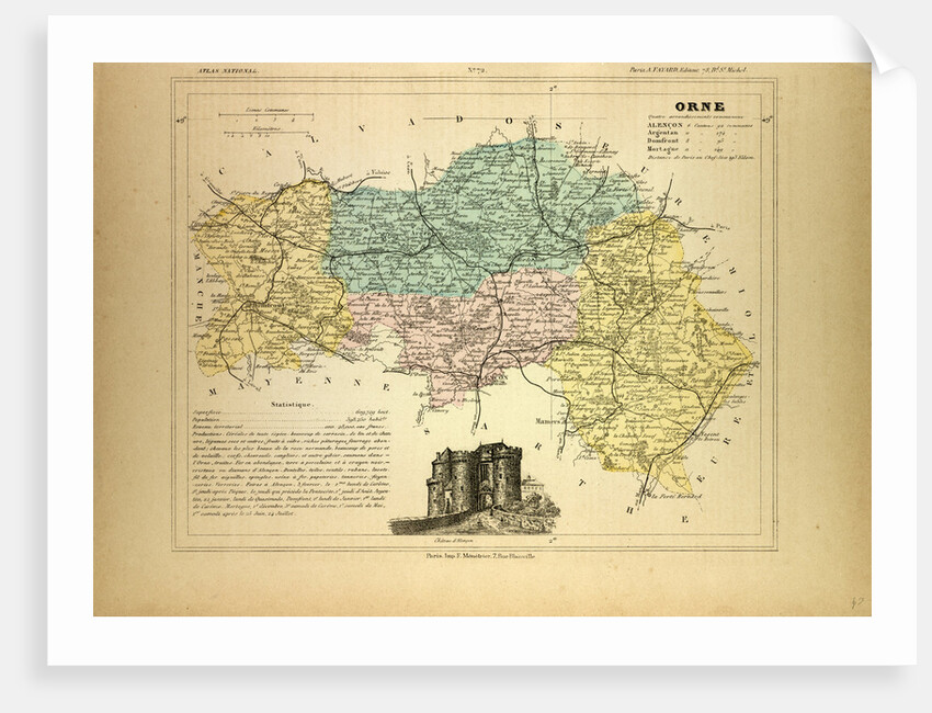 Map of Orne France by Anonymous