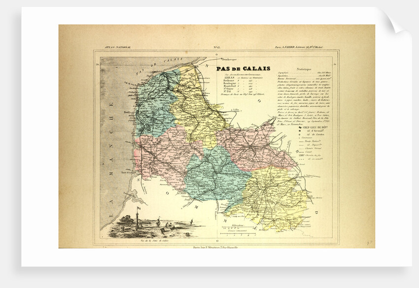 Map of Pas De Calais France by Anonymous