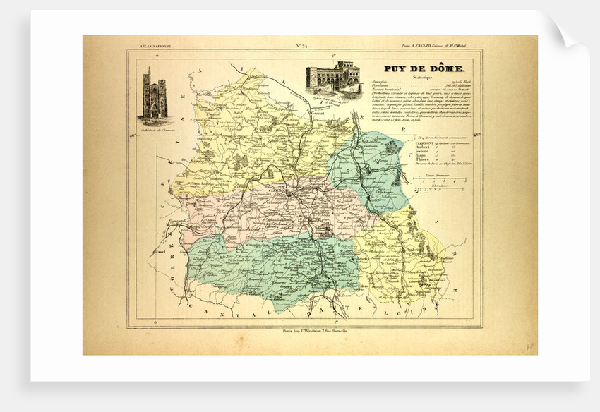 Map of Puy De Dôme France by Anonymous