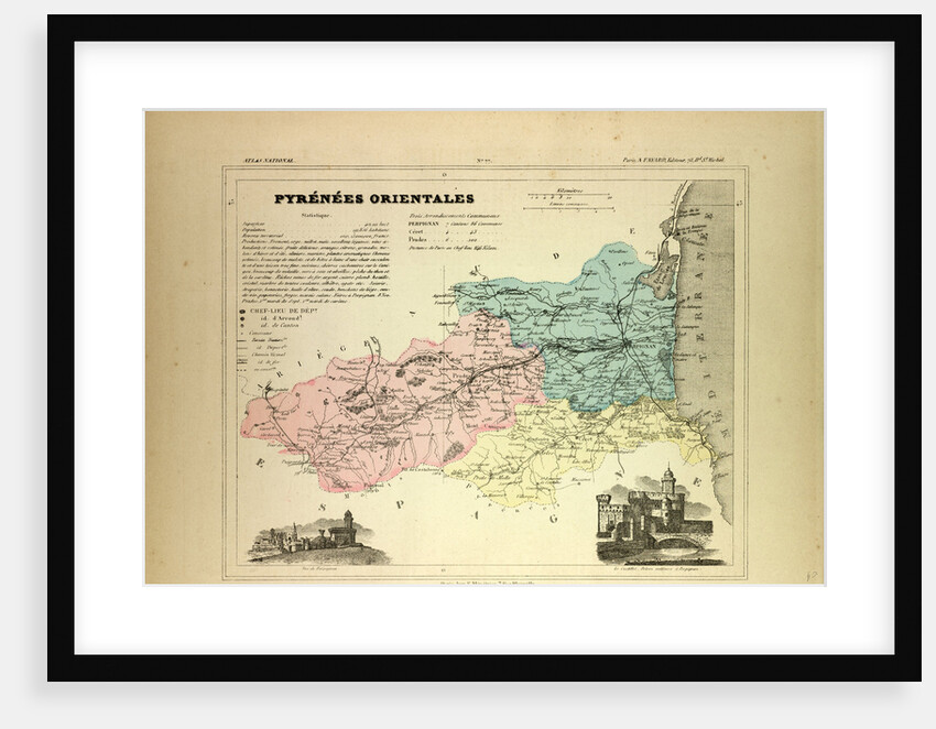 Map of Pyrénées Orientales France by Anonymous