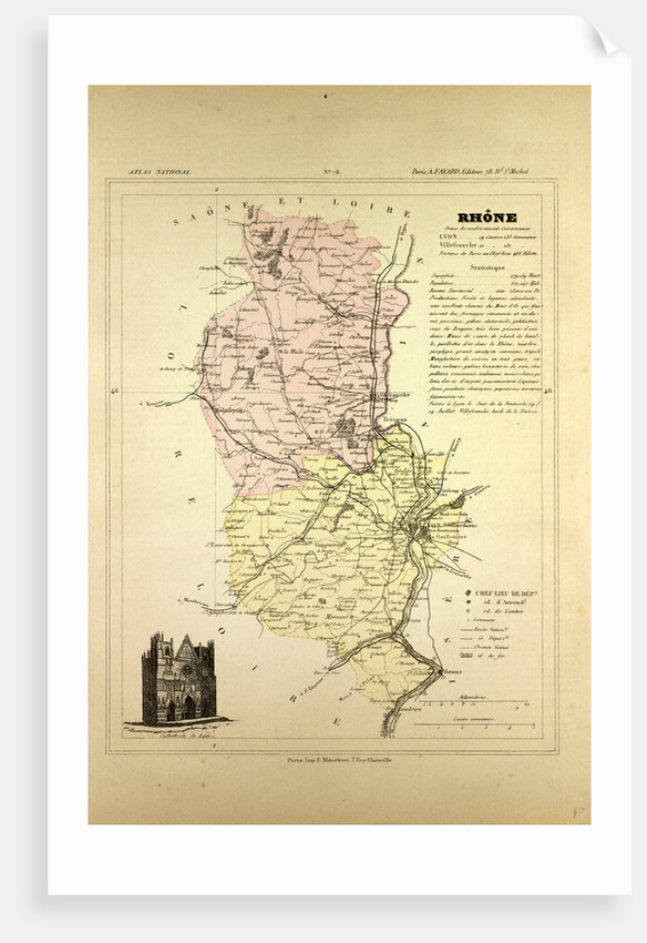 Map of Rhône France by Anonymous