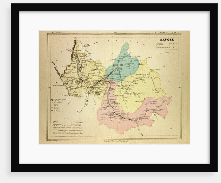 Map of Savoie France by Anonymous