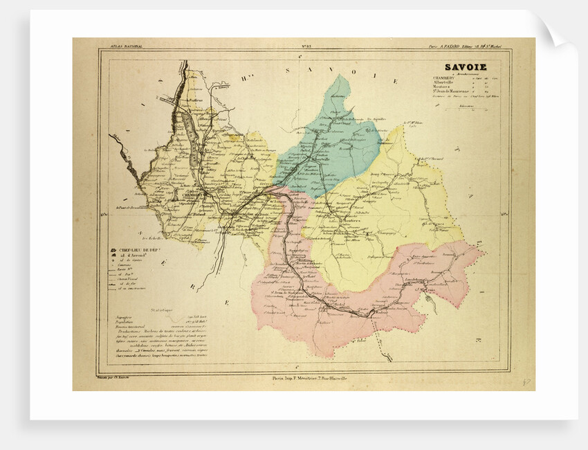 Map of Savoie France by Anonymous