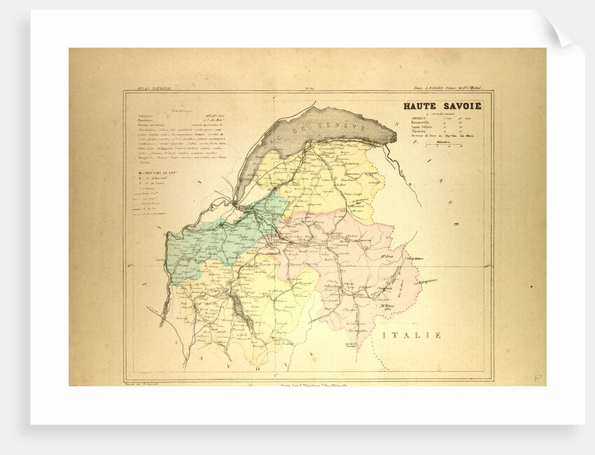 Map of Haute Savoie France by Anonymous