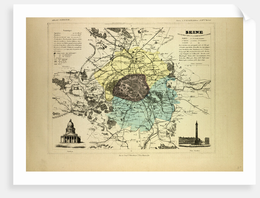 Map of Seine France by Anonymous