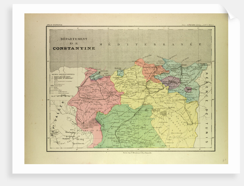 Map of a Part of Algeria by Anonymous