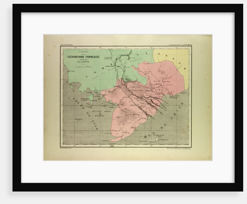 Map of the South of Vietnam and Cambodia by Anonymous