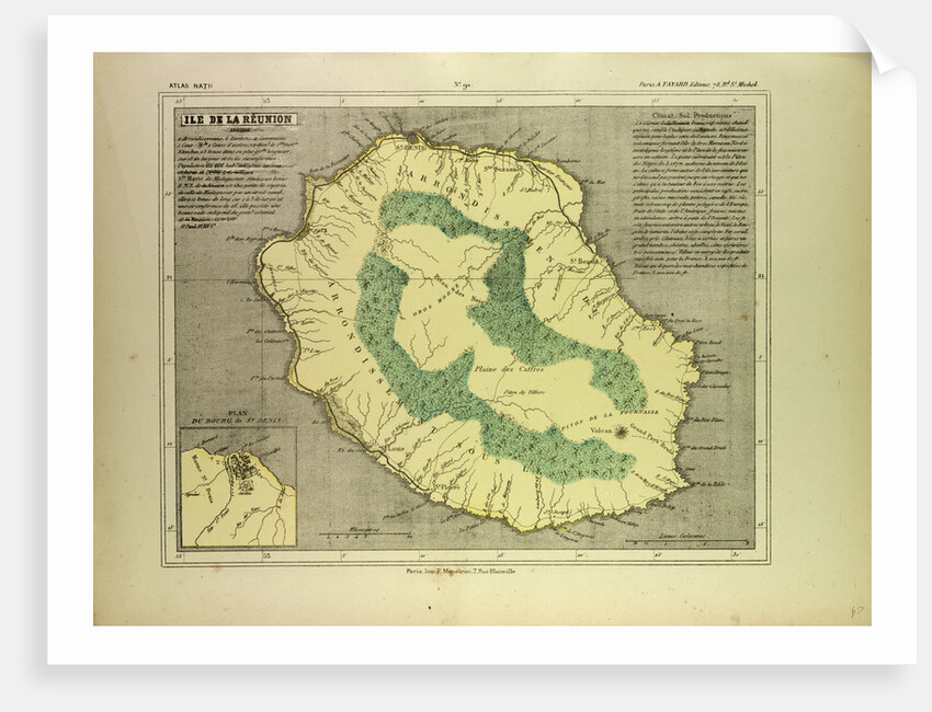 Map of La Réunion by Anonymous